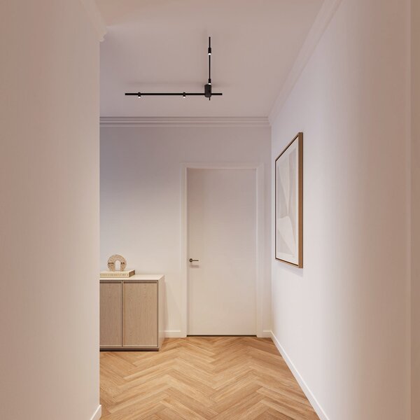 Wever & Ducré Lighting WEVER DUCRÉ LED οροφής Trace Spin 1.0 μαύρο 927, ρυθμιζόμενος, Μαύρο, Σαλόνι / τραπεζαρία, Αλουμίνιο, σύγχρονο