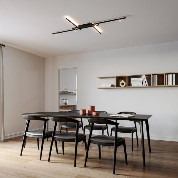 Wever & Ducré Lighting WEVER DUCRÉ Λάμπα LED Trace Grid 2.0 μαύρο/μπεζ 927, ρυθμιζόμενος, Μαύρο, Σαλόνι / τραπεζαρία, Αλουμίνιο, σύγχρονο