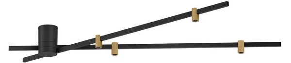 Wever & Ducré Lighting WEVER DUCRÉ Λάμπα LED Trace Spin 1.0 μαύρο/μπεζ 927, ρυθμιζόμενος, Μαύρο, Σαλόνι / τραπεζαρία, Αλουμίνιο, σύγχρονο