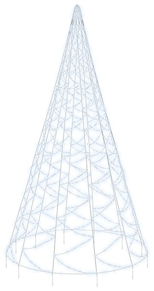 VidaXL Χριστουγ. Δέντρο για Ιστό Σημαίας 1400 LED Ψυχρό Λευκό 500 εκ