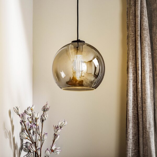 Nowodvorski Lighting Κρεμαστό φωτιστικό Polaris, καθρέφτη γυαλί, καπνιστό, ρυθμιζόμενος, Γκρι, Σαλόνι / τραπεζαρία, Μέταλλο, σύγχρονο