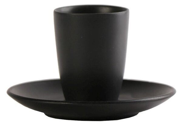 Φλυτζάνι Espresso 80ml + Πιατάκι Espiel Morgan Black OW2053K6
