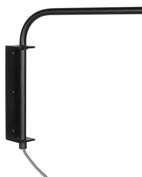 Steinhauer Φωτιστικό τοίχου Bloeba, μαύρο/μπλε, έκταση 140 cm, βελούδο, Μαύρο, Σαλόνι / τραπεζαρία, Μέταλλο, σύγχρονο