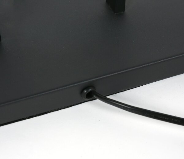 Steinhauer Φωτιστικό οροφής Stang, μαύρο/καφέ, ύψος 160 cm, φελλός, ρυθμιζόμενος, Μαύρο, Σαλόνι / τραπεζαρία, Μέταλλο, σύγχρονο