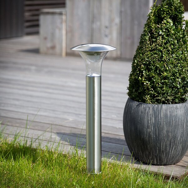 Lindby Φωτιστικό LED ηλιακό με πασσάλους Jolin, 66 cm, ανοξείδωτο ατσάλι, Μεταλλικό, Μέταλλο, σύγχρονο
