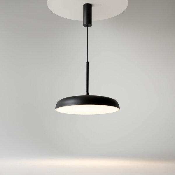 Maytoni LED κρεμαστό φωτιστικό Gerhard, Ø 40 cm, μαύρο, μέταλλο, Μαύρο, Σαλόνι / τραπεζαρία, Μέταλλο, σύγχρονο