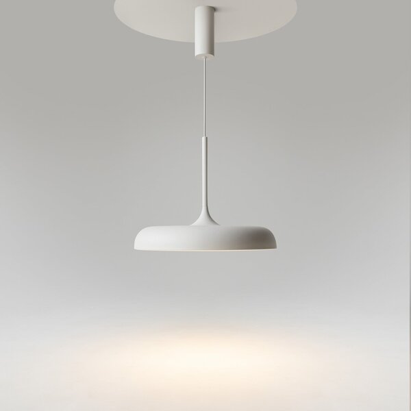 Maytoni LED κρεμαστό φωτιστικό Gerhard, Ø 40 cm, λευκό, μέταλλο, Λευκό, Σαλόνι / τραπεζαρία, Μέταλλο, σύγχρονο