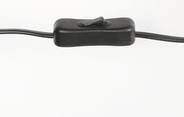 Steinhauer Επιτραπέζιο φωτιστικό Stang 4364ZW, μαύρο/καφέ φελλό, ύψος 55 cm, Μαύρο, Σαλόνι / τραπεζαρία, Μέταλλο, σύγχρονο