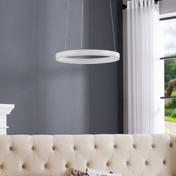 Arcchio Φωτιστικό οροφής LED Albiona, λευκό, 1 δακτύλιος, Ø 40 cm, ρυθμιζόμενος, Λευκό, Κουζίνα, Μέταλλο, σύγχρονο