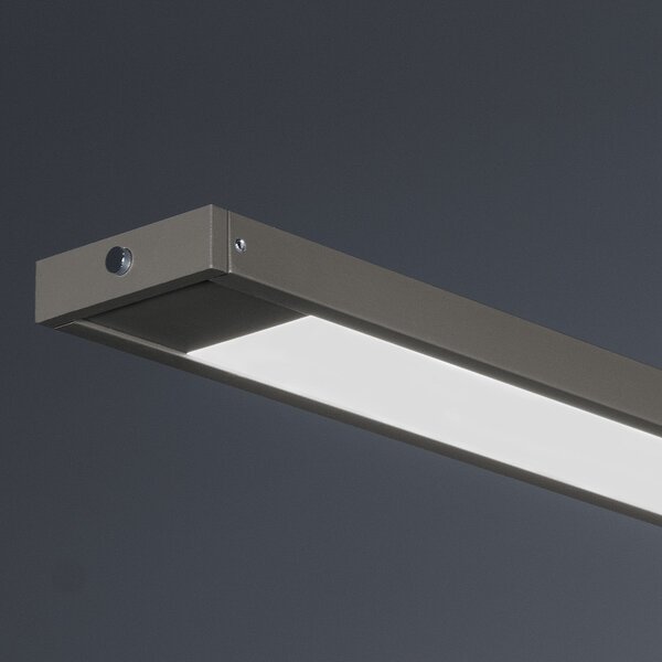 FISCHER & HONSEL Κρεμαστή λάμπα LED Marlo, γκριζωπό, μήκος 120 cm, CCT, ρυθμιστής έντασης με αφή, ρυθμιζόμενος, Καφέ / Σκουριάς, Σαλόνι / τραπεζαρία, Μέταλλο, σύγχρονο