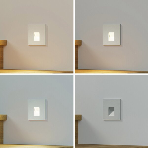 Arcchio Φωτιστικό εσοχής LED Vexi, 7,5 cm x cm, ασημί, CCT, ρυθμιζόμενος, Μεταλλικό, Σαλόνι / τραπεζαρία, Αλουμίνιο, σύγχρονο, Γωνιακά φωτιστικά