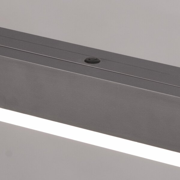 FISCHER & HONSEL Κρεμαστό φωτιστικό LED Vayana, γκρι, μήκος 189 cm, CCT Touchdimmer, ρυθμιζόμενος, Γκρι, Σαλόνι / τραπεζαρία, Μέταλλο, σύγχρονο