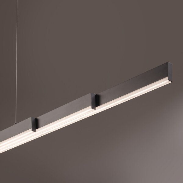 FISCHER & HONSEL Κρεμαστό φωτιστικό LED Vayana, γκρι, μήκος 189 cm, CCT Touchdimmer, ρυθμιζόμενος, Γκρι, Σαλόνι / τραπεζαρία, Μέταλλο, σύγχρονο