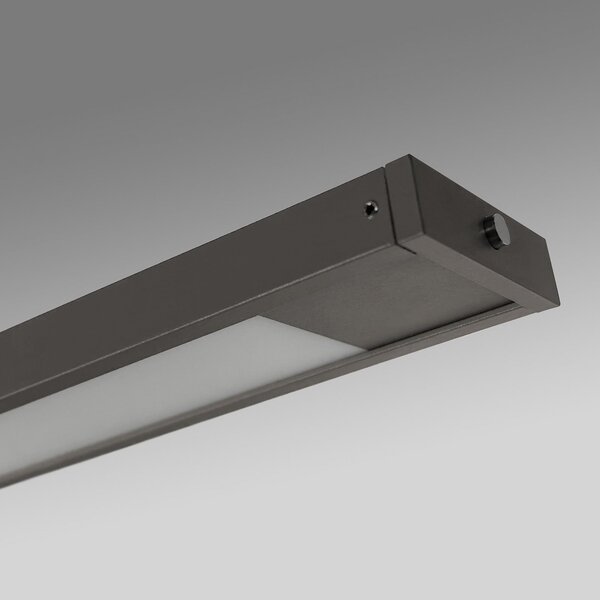 FISCHER & HONSEL Κρεμαστό φωτιστικό LED Marlo, γκρι, μήκος 120 cm, CCT, ρυθμιστής έντασης με αφή, ρυθμιζόμενος, Γκρι, Σαλόνι / τραπεζαρία, Μέταλλο, σύγχρονο