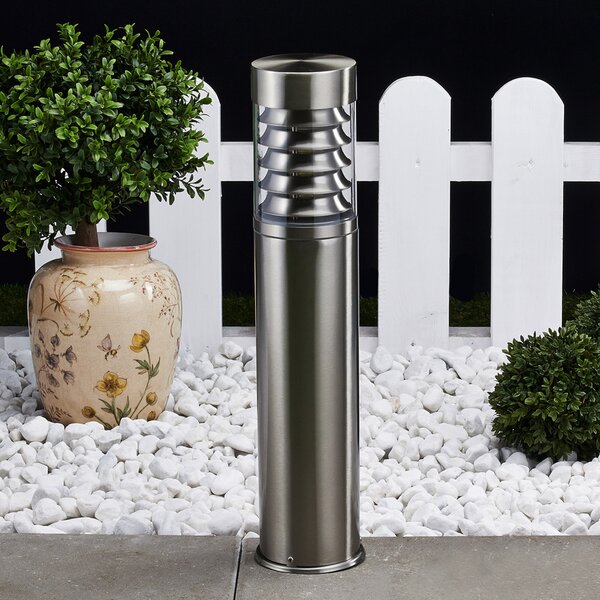 Lindby Βάση φωτιστικού Enja, 50 cm, ανοξείδωτο ατσάλι, IP44, E27, ρυθμιζόμενος, Μεταλλικό, Ανοξείδωτος χάλυβας, σύγχρονο
