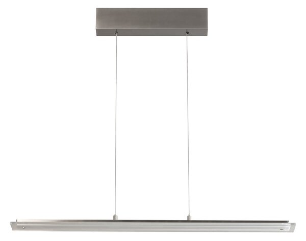 FISCHER & HONSEL Κρεμαστό φωτιστικό LED Torvi, νικέλιο, μήκος 88 cm, CCT, ρυθμιστής έντασης με, ρυθμιζόμενος, Μεταλλικό, Σαλόνι / τραπεζαρία, Μέταλλο, σύγχρονο