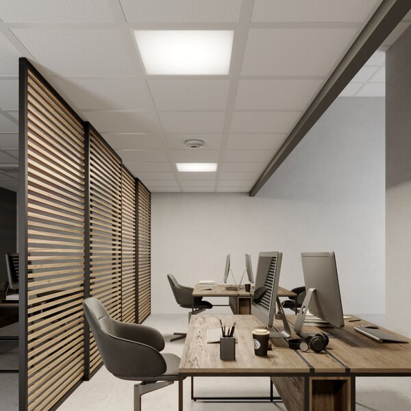 Arcchio LED ένθετο πάνελ Vinas, 4.000 K, 36 W, 62 cm x, Λευκό, Μελέτη / Γραφείο, Πλαστικό, σύγχρονο, Εσοχή οροφής