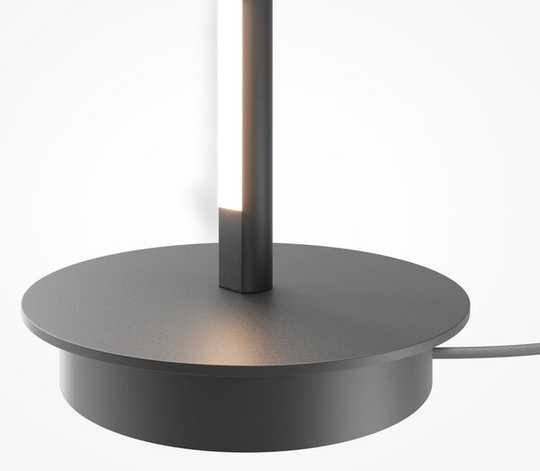 Maytoni LED-Stehleuchte Thin, μαύρο, αλουμίνιο, ύψος 155 cm, dim, ρυθμιζόμενος, Μαύρο, Σαλόνι / τραπεζαρία, Αλουμίνιο, σύγχρονο