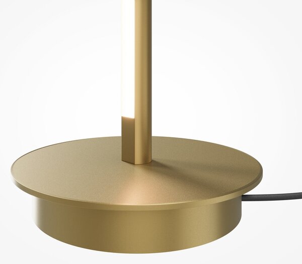 Maytoni LED-Stehleuchte Thin, ορείχαλκος, αλουμίνιο, ύψος 155 cm, dim, ρυθμιζόμενος, Χρυσό / Ορείχαλκου, Σαλόνι / τραπεζαρία, Αλουμίνιο, σύγχρονο