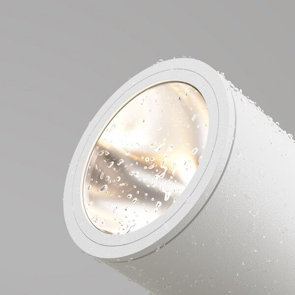 Maytoni LED-Erdspießstrahler Bern, λευκό, αλουμίνιο, IP65, Λευκό, Αλουμίνιο