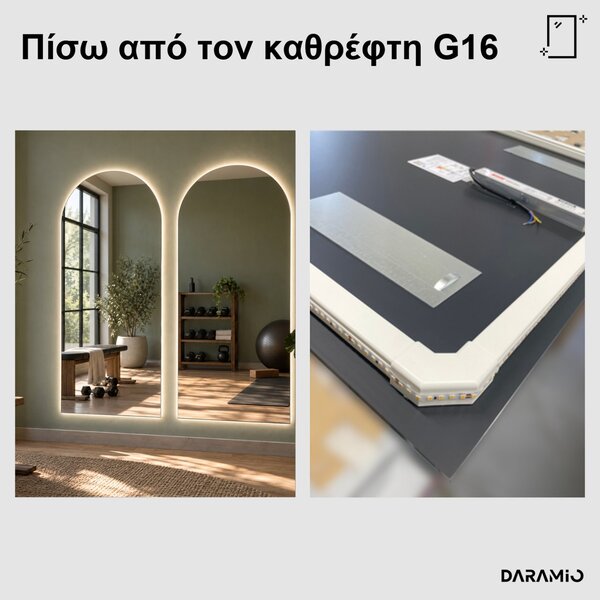 Καθρέφτες αψίδας γυμναστηρίου LED G16