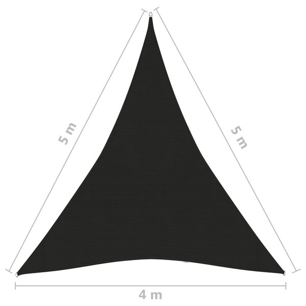 Πανί Σκίασης Μαύρο 4 x 5 x 5 μ. από HDPE 160 γρ./μ² - Μαύρο