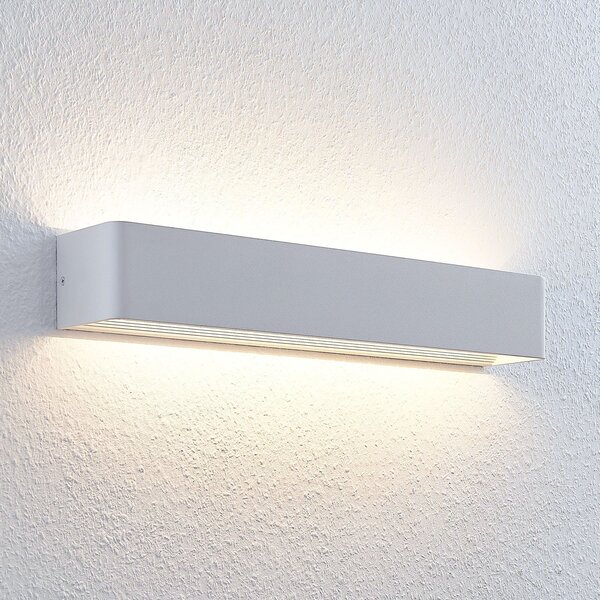 Lindby Φωτιστικό τοίχου LED Lonisa, λευκό, 53 cm, Λευκό, Σαλόνι / τραπεζαρία, Μέταλλο, σύγχρονο