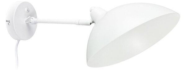 Dyberg Larsen Φωτιστικό τοίχου Futura, λευκό, 15W, καλώδιο, μέταλλο, Λευκό, Σαλόνι / τραπεζαρία, Μέταλλο, Σκανδιναβικό