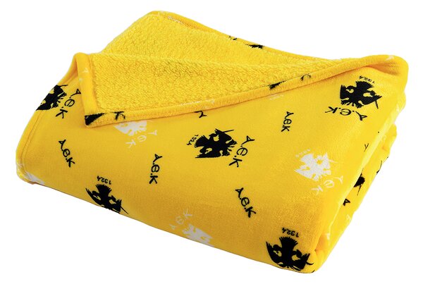 Κουβέρτα Fleece Μονή Με Γουνάκι (160x220) Palamaiki AEK BL