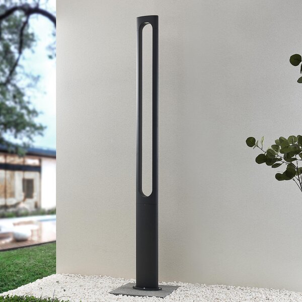 Lucande Dovino LED φωτιστικό κοντάρι, 200 cm, Μαύρο, Αλουμίνιο, σύγχρονο