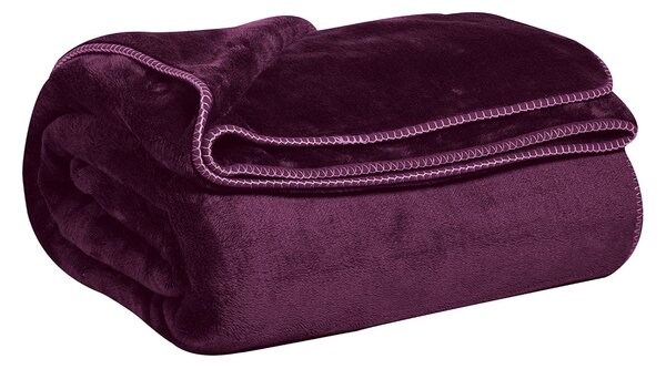 Κουβέρτα Βελουτέ Υπέρδιπλη (220x240) Kentia Loft Monaco 05 Purple