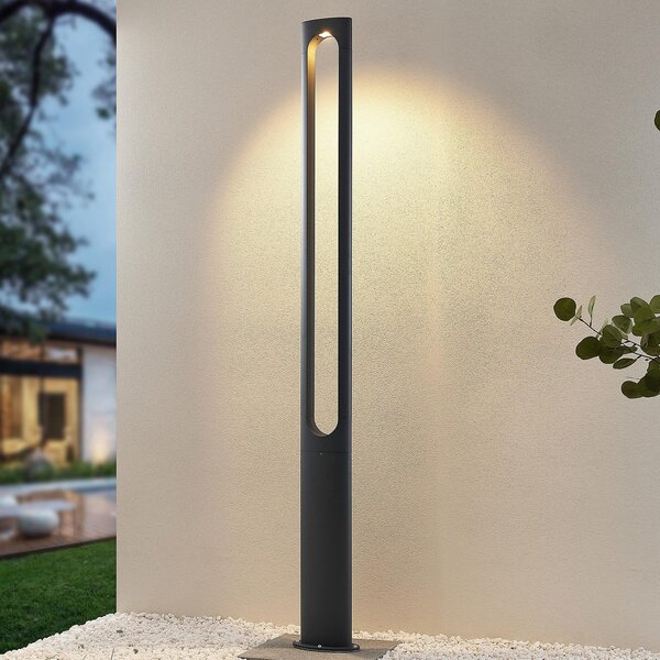 Lucande Dovino LED φωτιστικό κοντάρι, 200 cm, Μαύρο, Αλουμίνιο, σύγχρονο