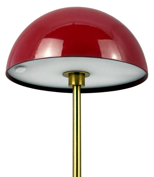 Dyberg Larsen LED-Akkutischlampe Along, κόκκινο, σετ 2 τεμαχίων, ρυθμιζόμενος, Κόκκινο, Σαλόνι / τραπεζαρία, Μέταλλο, Σκανδιναβικό