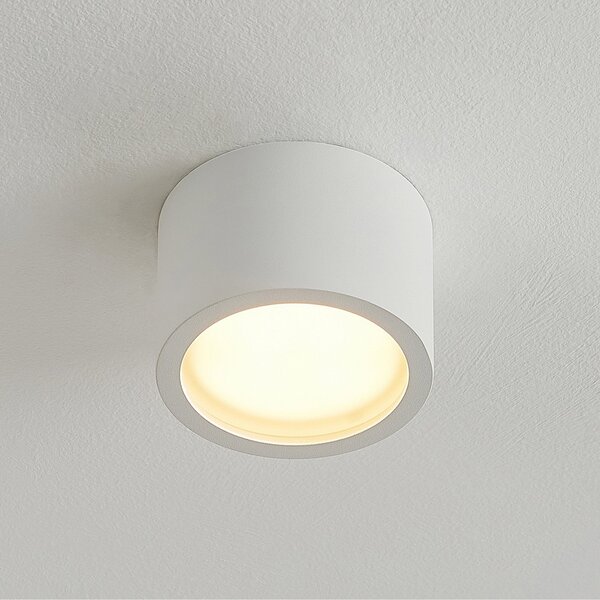Arcchio downlight Nieva, GX53, λευκό, στρογγυλό, Ø 10cm, μεταλλικό, ρυθμιζόμενος, Λευκό, Διάδρομος, Αλουμίνιο, σύγχρονο