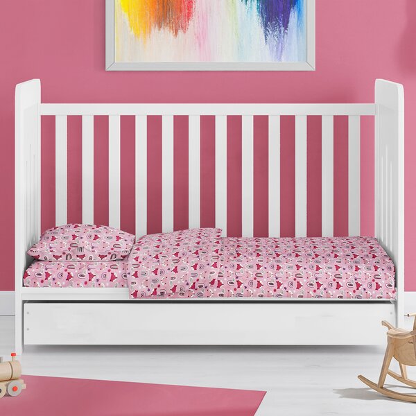 Σεντόνι Κούνιας Με Λάστιχο (70x140+15) Dimcol Fox 525 Pink
