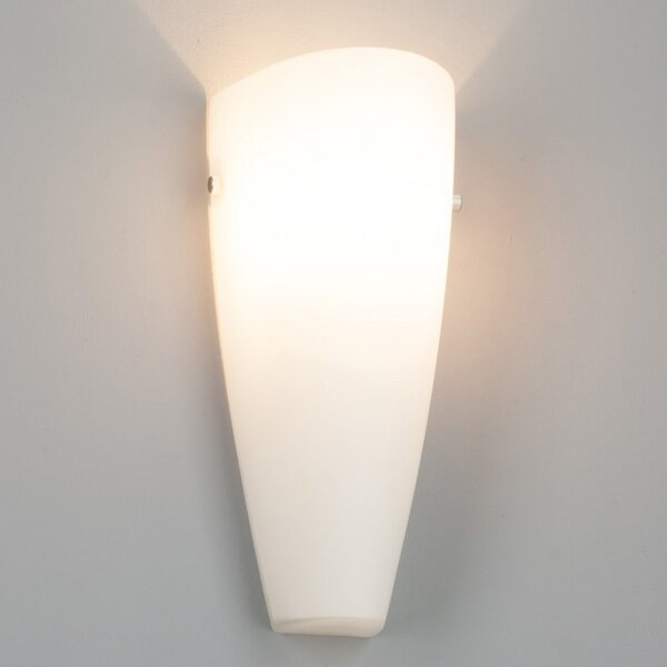 Lindby Φωτιστικό τοίχου Hermine, λευκό, γυαλί, ύψος 30cm, E27, ρυθμιζόμενος, Λευκό, Διάδρομος, Γυαλί, σύγχρονο