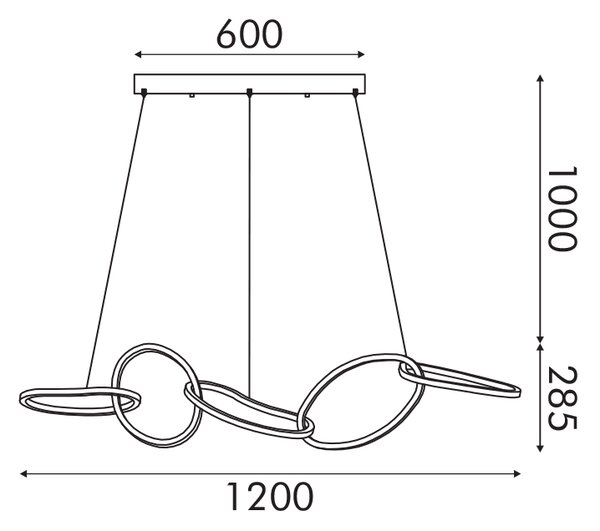 Φωτιστικό Οροφής Πολύφωτο LED 3 CCT Aca Ring HM88LEDP5GDCCT Gold/White