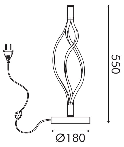 Πορτατίφ LED 3 CCT Aca Shine HM607LEDTBKCCT Black/White