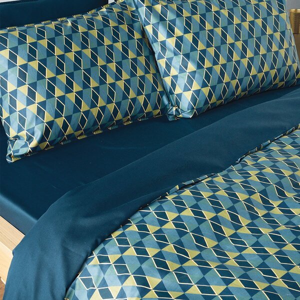 Παπλωματοθήκη Υπέρδιπλη (Σετ 220x240) 2 Όψεων Kentia Stylish Zahos 01