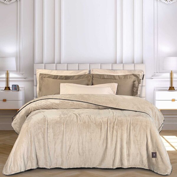 Κουβέρτα Fleece Υπέρδιπλη (220x240) Greenwich Polo Club Essential 4438 Beige