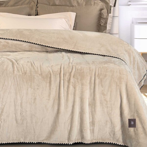 Κουβέρτα Fleece Υπέρδιπλη (220x240) Greenwich Polo Club Essential 4438 Beige