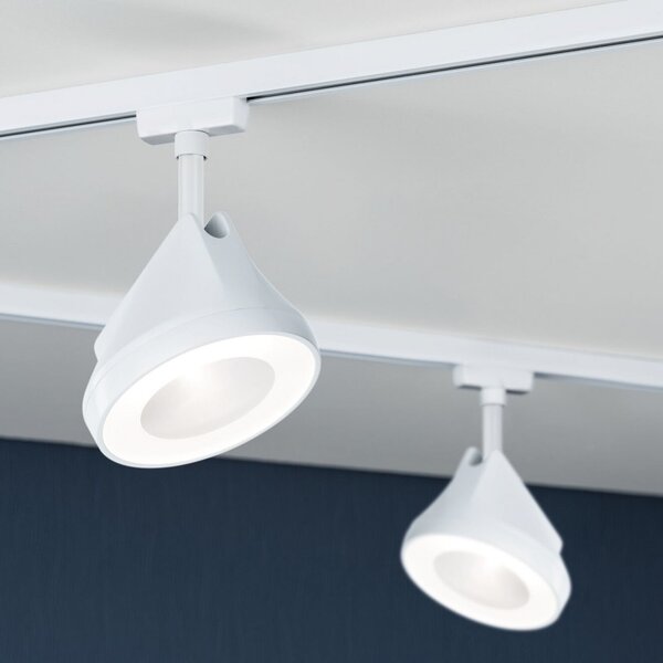 Paulmann URail LED-Spot Arena, λευκό, 2.700 K, ρυθμιζόμενο, ρυθμιζόμενος, Λευκό, Σαλόνι / τραπεζαρία, Μέταλλο, σύγχρονο