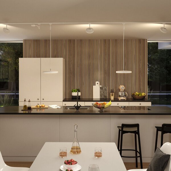 Paulmann URail LED κρεμαστό φωτιστικό Hildor, λευκό, 3.000K, ρυθμιζόμενος, Λευκό, Μελέτη / Γραφείο, Μέταλλο, σύγχρονο