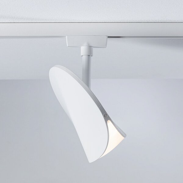 Paulmann URail LED-Spot Alejandro, λευκό, 3.000K, ρυθμιζόμενο., ρυθμιζόμενος, Λευκό, Σαλόνι / τραπεζαρία, Πλαστικό, σύγχρονο