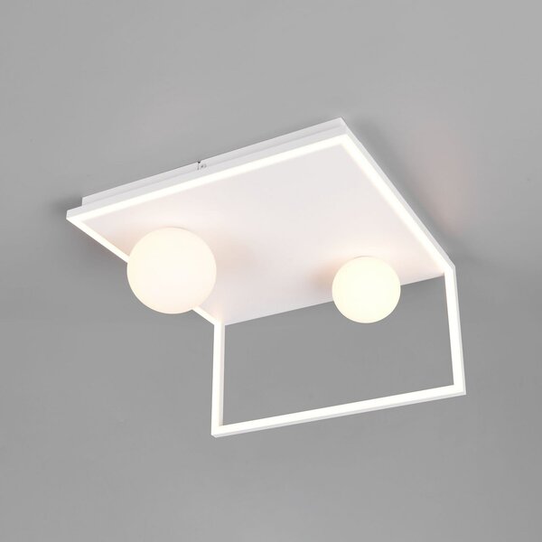 Trio Lighting Φωτιστικό οροφής LED Arola, λευκό ματ, πλάτος 37 cm, μέταλλο, ρυθμιζόμενος, Λευκό, Σαλόνι / τραπεζαρία, Μέταλλο, σύγχρονο