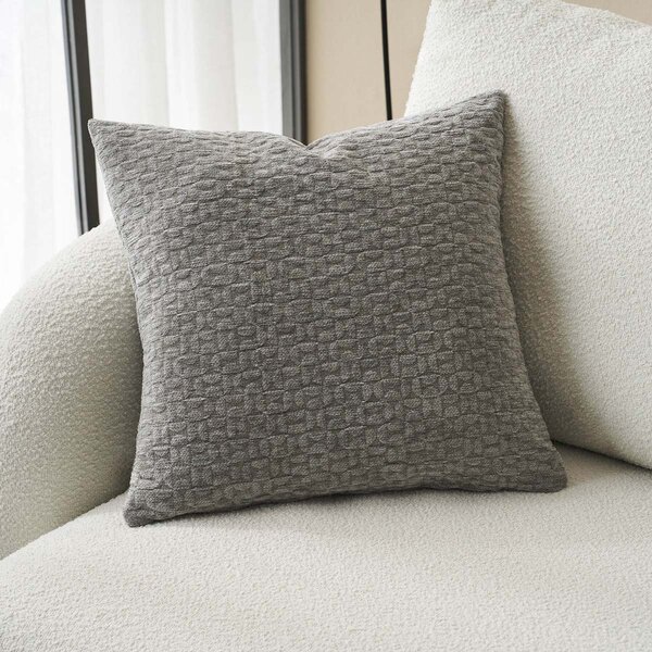 Διακοσμητική Μαξιλαροθήκη (50x50) Gofis Home Ondine Silver Grey 184/15