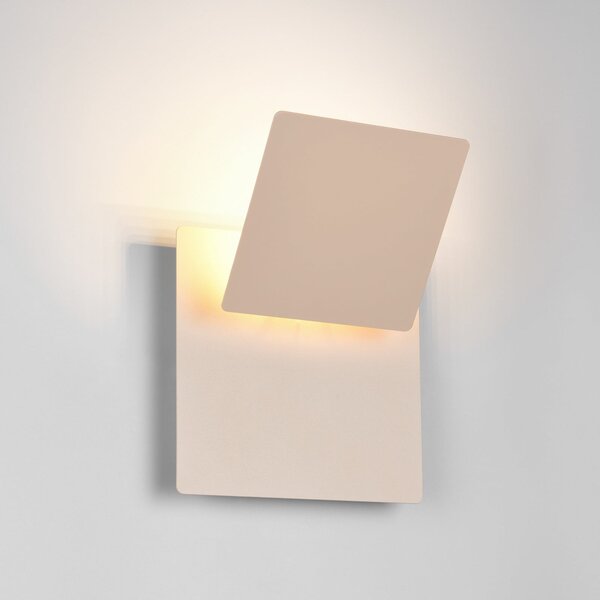 Trio Lighting LED φωτιστικό τοίχου Mio, μπεζ χρώμα, πλάτος 18 cm, μέταλλο, Μπεζ, Σαλόνι / τραπεζαρία, Μέταλλο, σύγχρονο