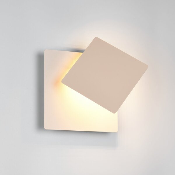 Trio Lighting LED φωτιστικό τοίχου Mio, μπεζ χρώμα, πλάτος 18 cm, μέταλλο, Μπεζ, Σαλόνι / τραπεζαρία, Μέταλλο, σύγχρονο