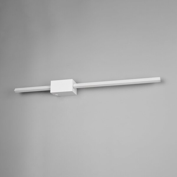 Trio Lighting LED φωτιστικό τοίχου Cassino, λευκό ματ, πλάτος 70 cm, μέταλλο, ρυθμιζόμενος, Λευκό, Σαλόνι / τραπεζαρία, Μέταλλο, σύγχρονο
