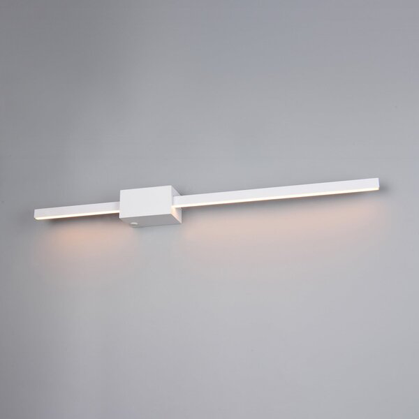 Trio Lighting LED φωτιστικό τοίχου Cassino, λευκό ματ, πλάτος 70 cm, μέταλλο, ρυθμιζόμενος, Λευκό, Σαλόνι / τραπεζαρία, Μέταλλο, σύγχρονο